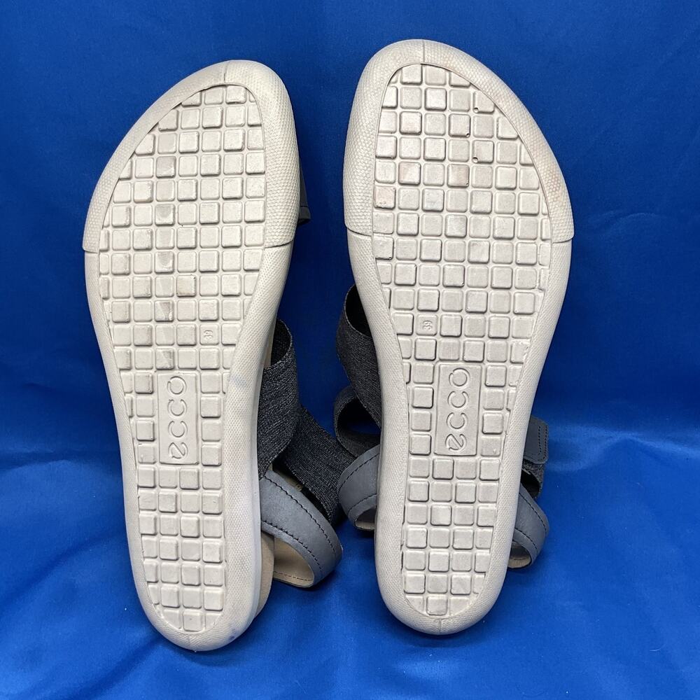 Ecco Gray Strappy Sandal Womens 8/8.5 - Picture 8 of 8